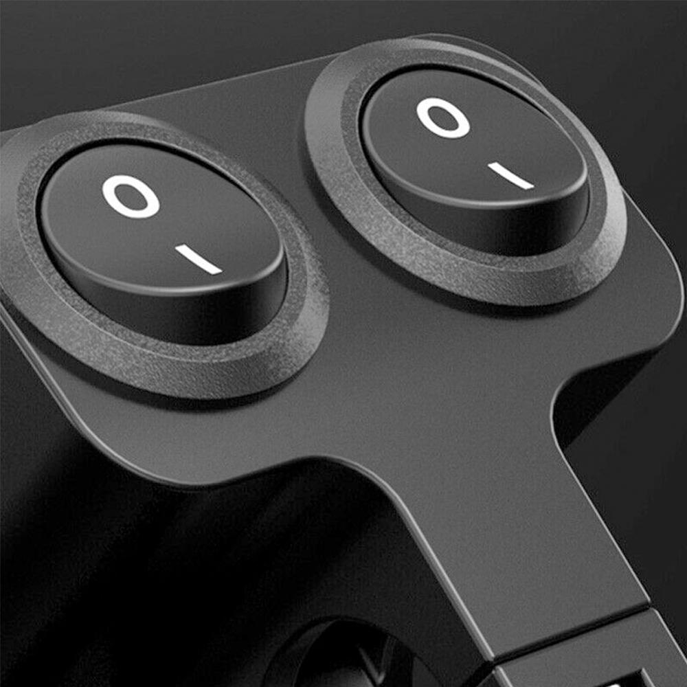 12V Handlebar Control Switch Motorcycle Dual Control Headlight Double Flasher Speaker Dual Buttons Switch CSV