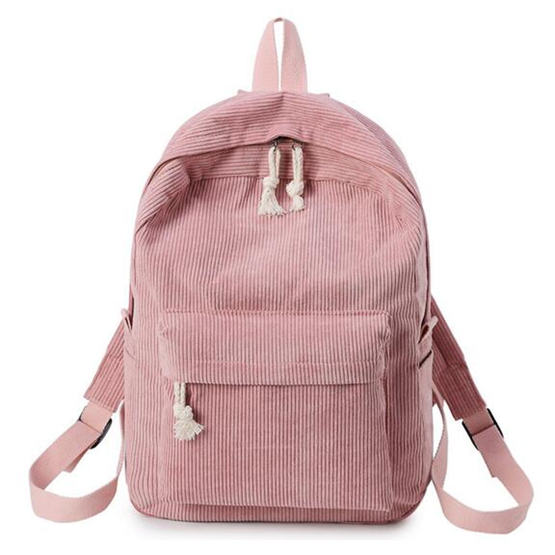 Kvinder rygsæk corduroy skole rygsække til teenagepiger skoletaske stribet rygsæk rejsetasker soulder taske mochila