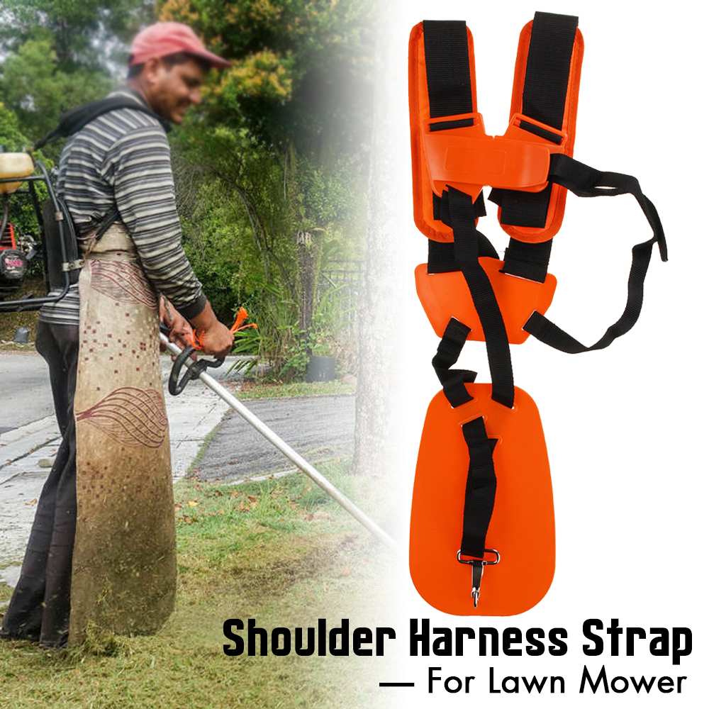 Adjustable Trimmer Padded Belt Double Shoulder Harness Strap For Brush Cutter Lawnmower