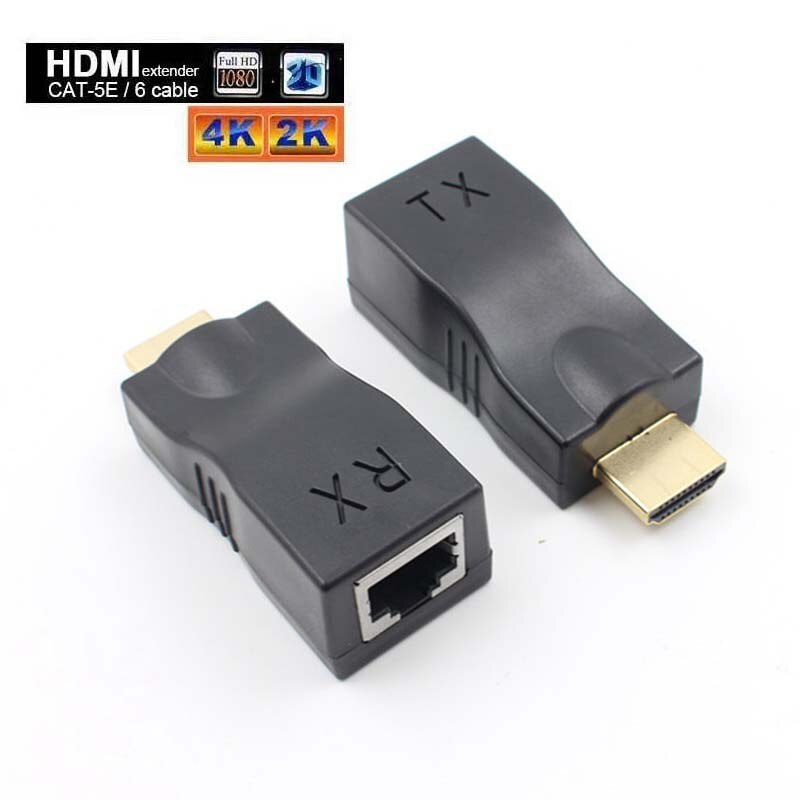 4K 3D Hdmi Extender 1080P RJ45 Poorten Lan Netwerk Hdmi Uitbreiding Tot 30M Over CAT5e/6 Utp Lan Ethernet Kabel Voor Hdtv Monitor