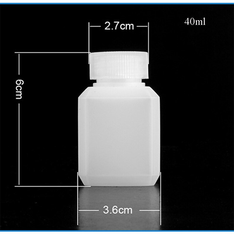 1pc tomme plastikflasker flydende lotion kosmetikbeholder rejse genopfyldelige flasker ottekantet hvid firkantet flaske: 40ml