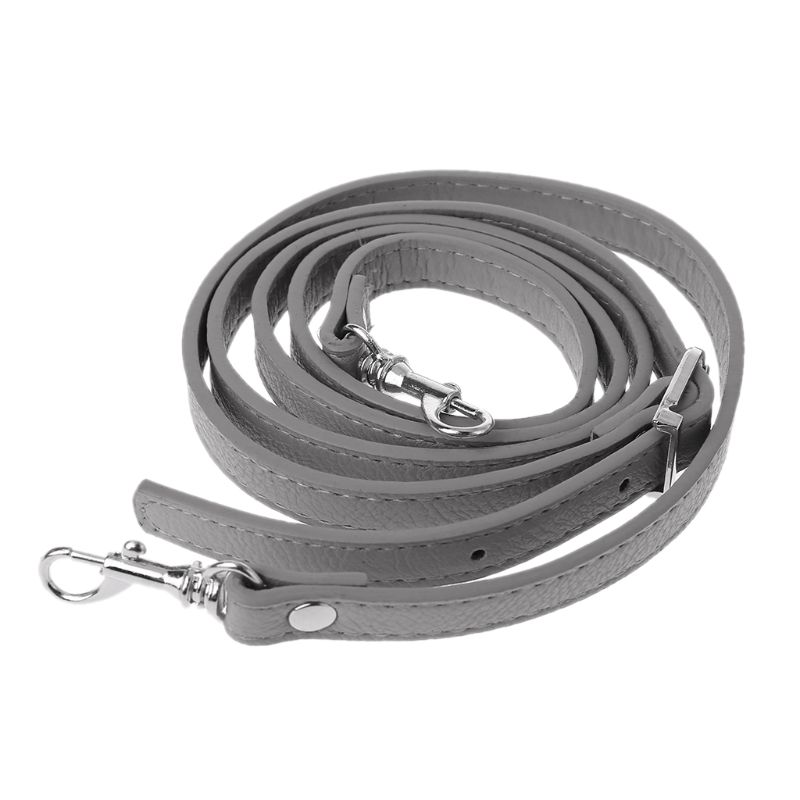 120cm couro do plutônio bolsa de ombro alça diy bolsa alça bolsas cintos cinta sacos acessório: Gray Silver