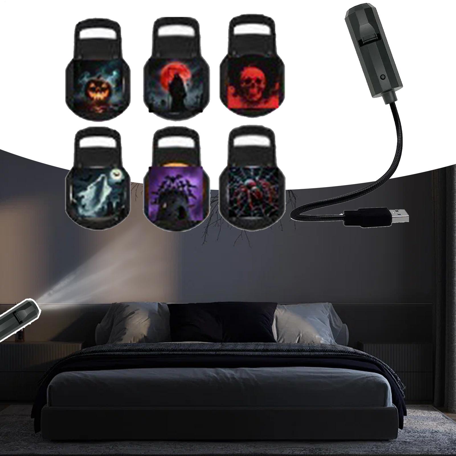 Halloween Projektor Lichter Outdoor 360-Grad Rotierenden LED Halloween Dekoration LED Dekor Für Schlafzimmer Garten Theater Hause Zimmer