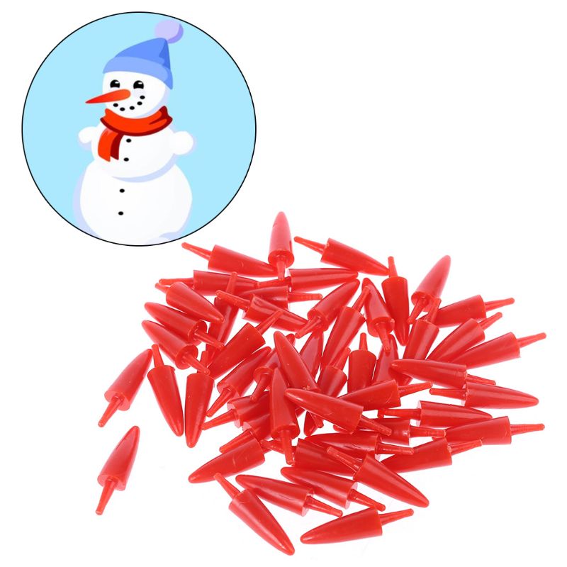 50 Stuks 12X23 Mm Plastic Diy Sneeuwpop Neus Voor Handgemaakte Craft Kinderen Kinderen Speelgoed Kerst Decor