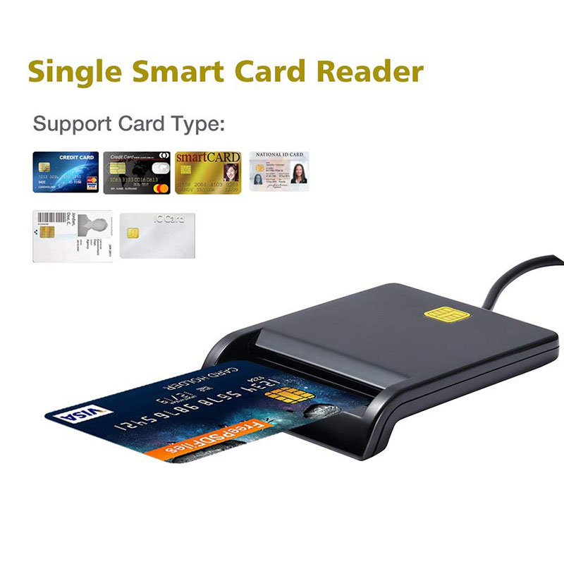 Type C Smart Card Reader Common Access CAC Card Reader for Sim/ATM/IC ID Cards DJA99