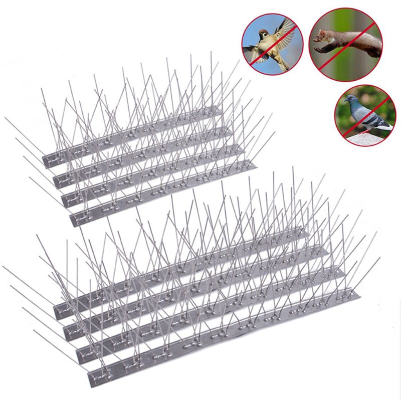 Stainless Steel Fence Wall Bird Spikes Eco-Friendly Anti Climb Guard Security 090C