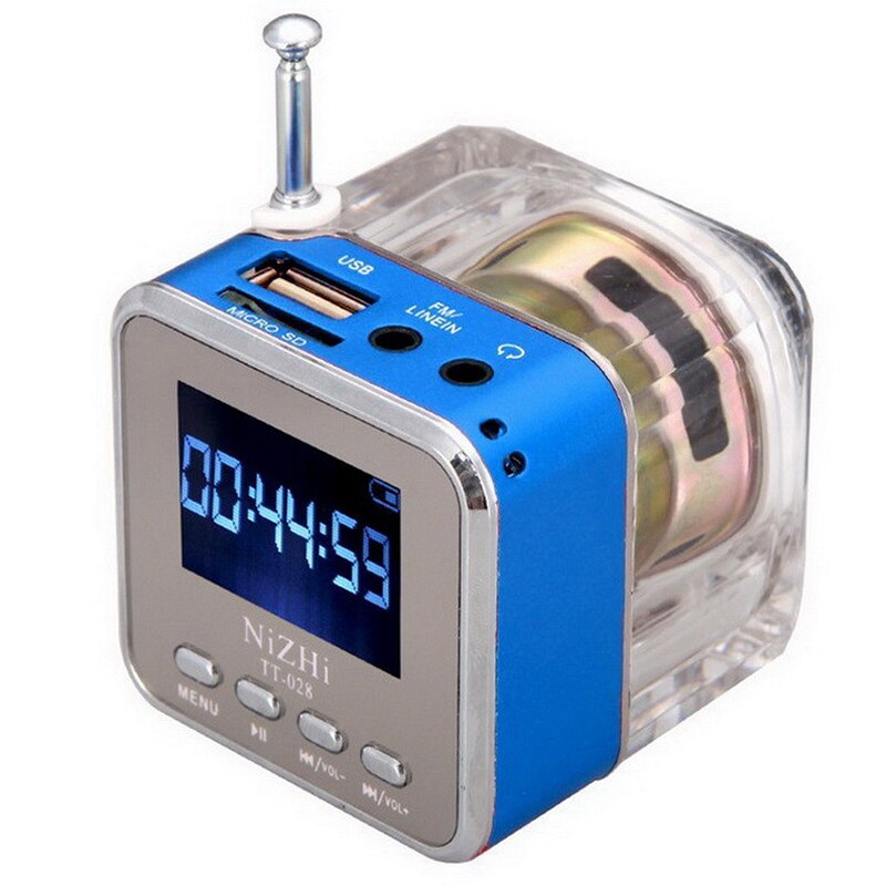 NIZHI Mini Tragbare Musik Lautsprecher LED-anzeige Stereo Klang Kasten TT-028 Digital FM Radio FM Radio SD/TF USB disk MP3 Spieler