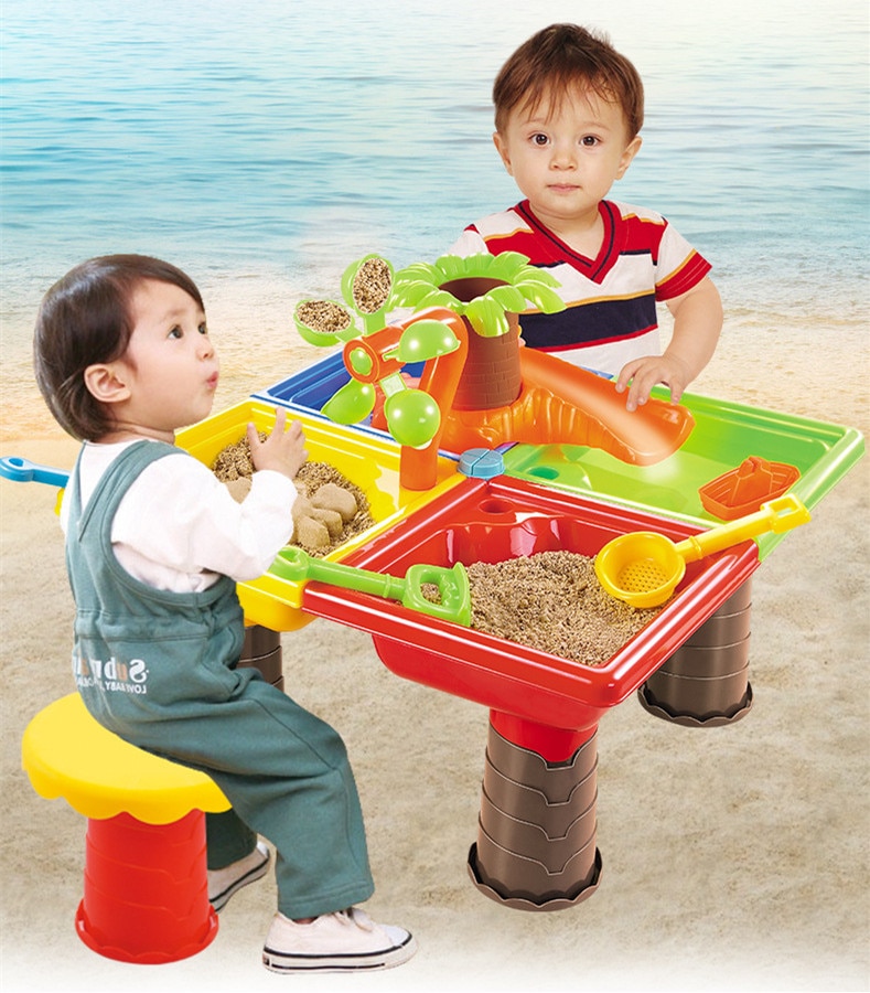 Kinderen Strand Tafel Spelen Zand Speelgoed Zwembad Set Water Baggeren Gereedschappen Outdoor Zand Speelgoed Kids