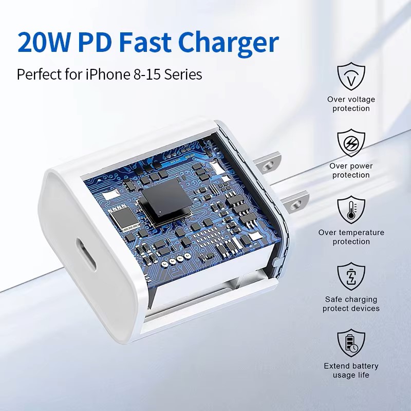 Original PD 20W Fast Charger For For iPhone 14 13 Pro Max 12 11 8 7 XR XS MAX iPad AirPods Quick Charger USB C Data Cord 1M 2M