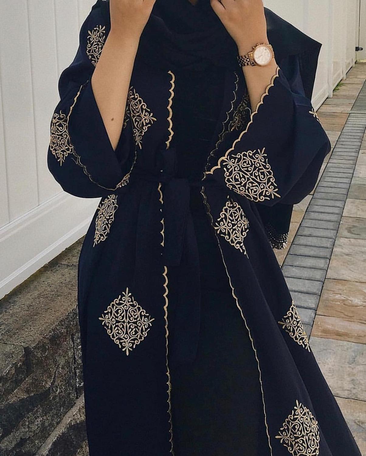Abaya Kimono robe dubaï Abaya pour femmes longue dinde musulmane longue robe bleu Vintage brodé dentelle Caftan Caftan Cardigan