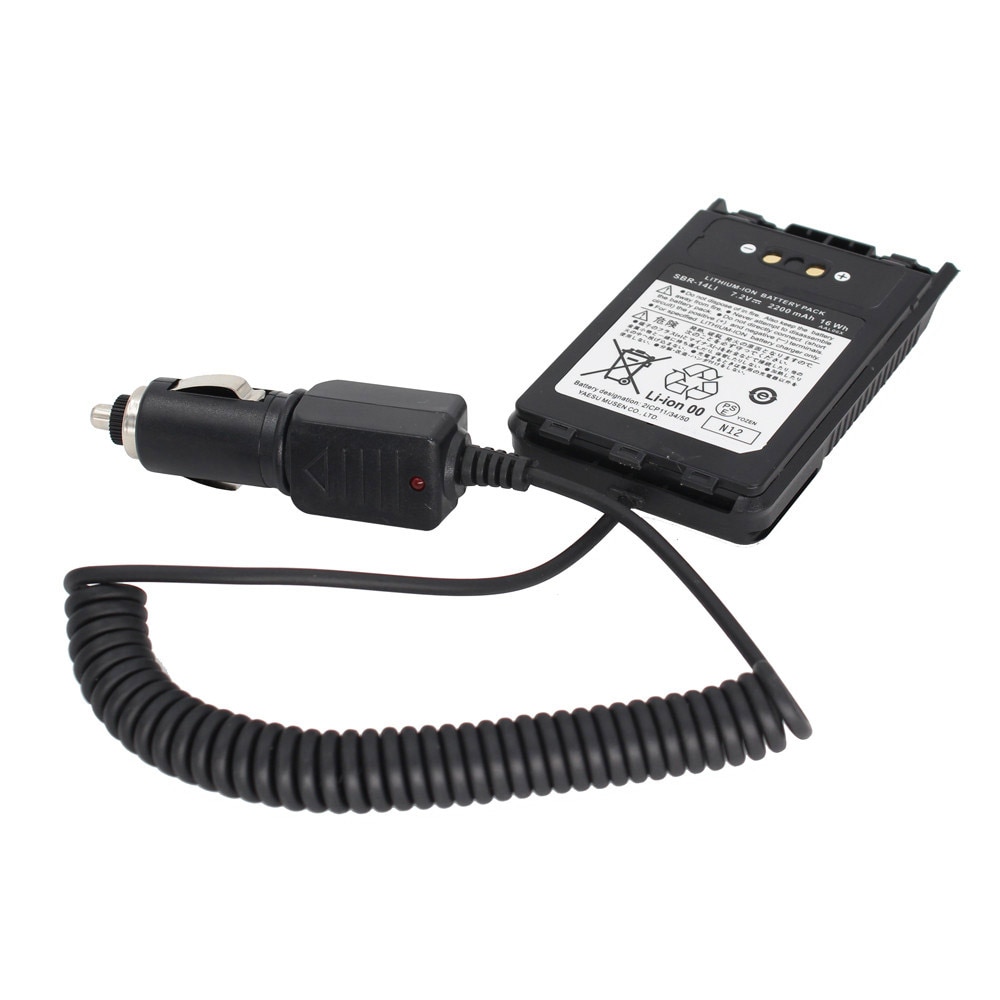 SBR-14LI Car Charger Battery Eliminator DC12V for Yaesu VX-8R VX-8DR VX-8GR FT-1DR FT1XD FT-2DR Radio FNB-102LI FNB-101Li