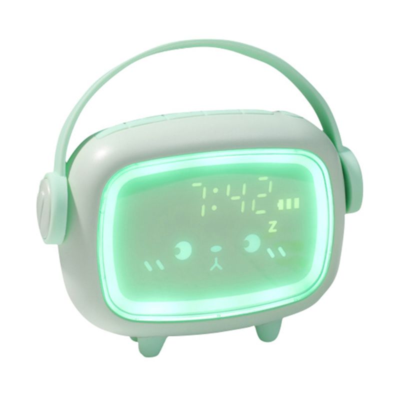 Reloj despertador Digital bonito para niños con luz nocturna, reloj despertador para mesa, decoración del hogar: 5AC901872-GN