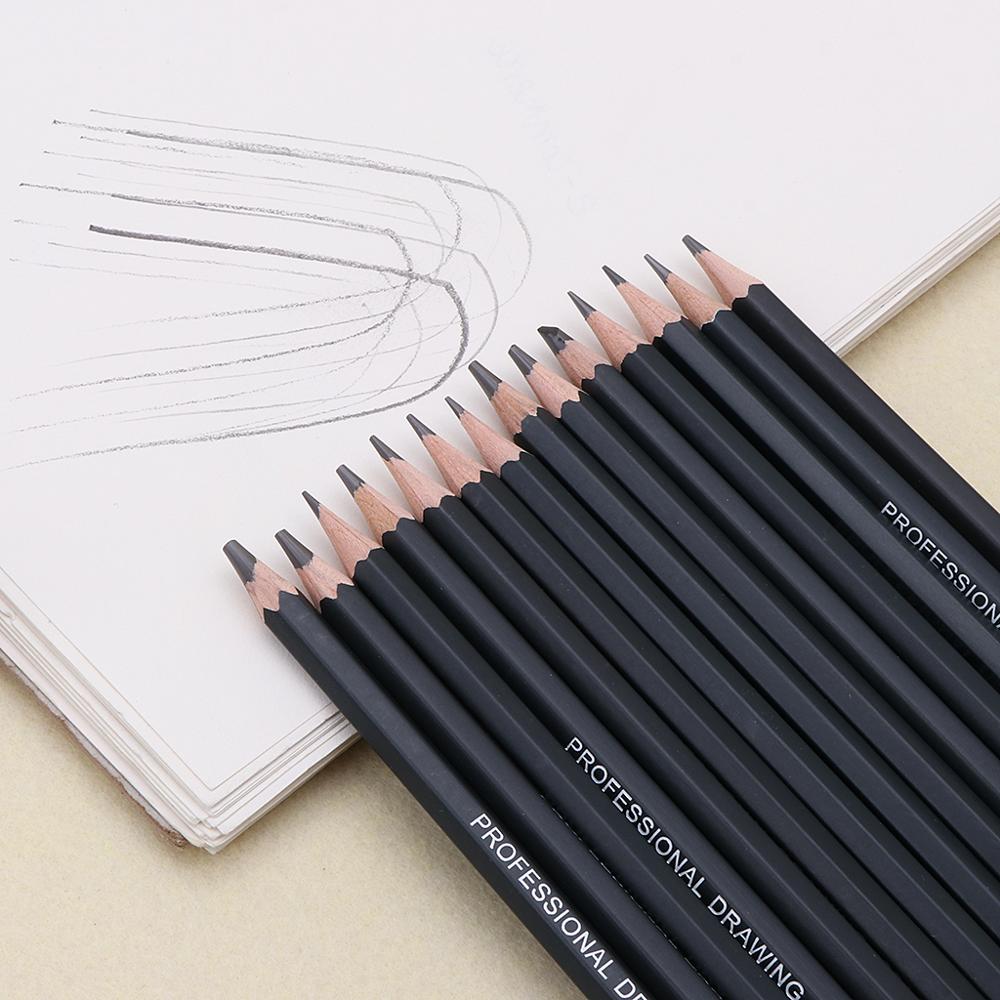 14 Pièces Croquis Art Dessin Crayon 12B 10B 8B 7B 6B 5B 4B 3B 2B 1B HB 2H 4H 6H