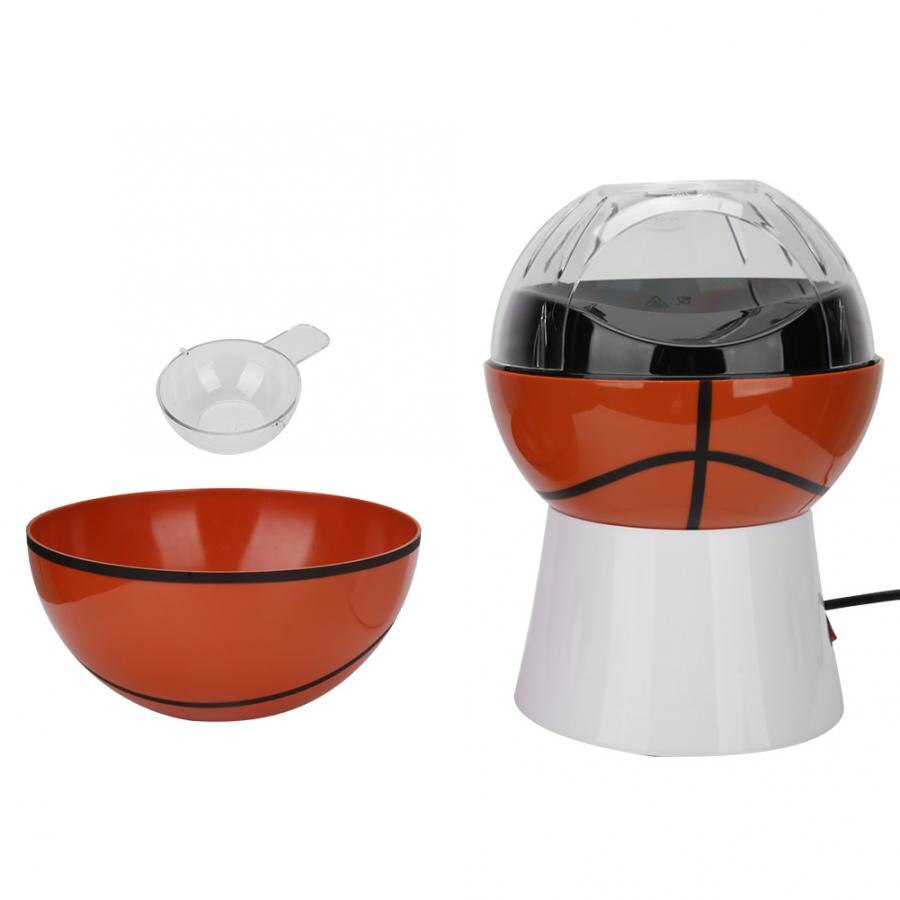 1200W Oil-Free Popcorn Maker Mini Household Air Electric Corn Popper Machine Cute Shape EU Plug For Home Kitchen: Basketball Type