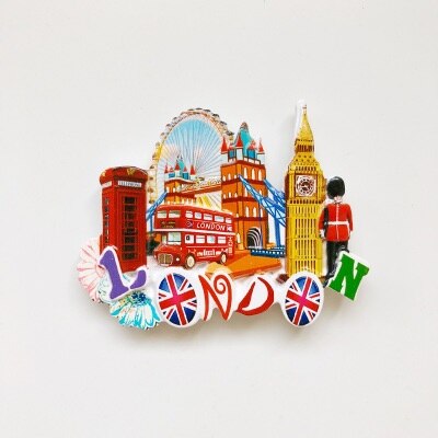 Metal 3D Fridge Magnets British Tourist Souvenir London Big Ben Decorative Refrigerator Magnetic Stickers