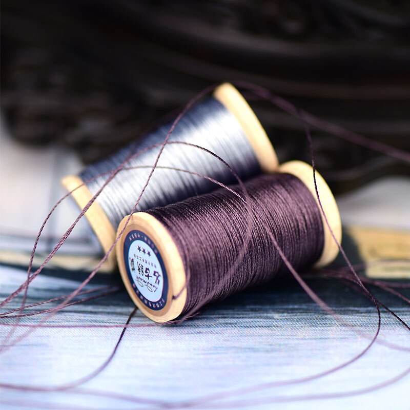 Roll Van 0.3Mm Polyamide Fiber Lijn Hand Geweven Borduurgaren Kwasten Lijn 50M Hoge Sterkte 3 Strengen draad Grijs
