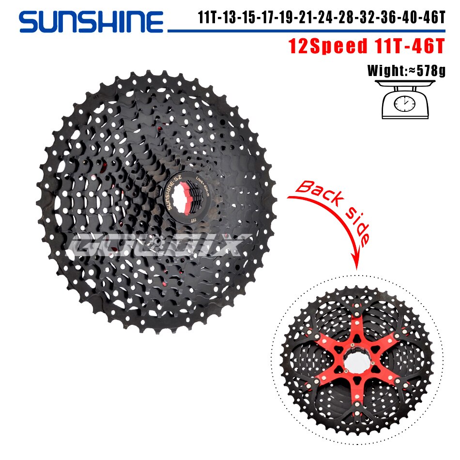 Sonnenschein schwarz fahrrad freilauf mtb fahrrad kassette k7 8/9/10/geschwindigkeit hg struktur spezifikation für shimano sram: plum