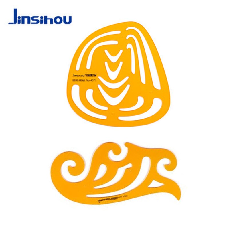Jinsihou ritmall / stencil linjal k harts mjuk arkitekt / konstruktion / geometri / matematik / möbler / kurva / runt mätverktyg
