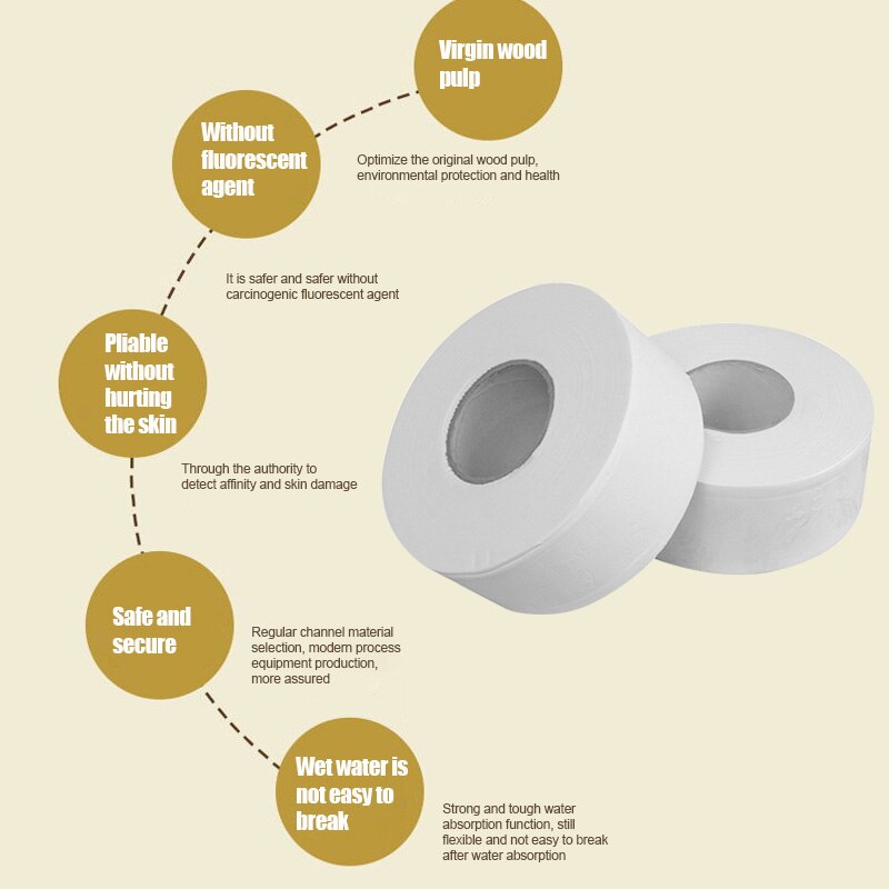 1/2/4 Rolls Toilet Paper Tissue Household 3 Layers White Soft Skin-Friendly for Bathroom KG66