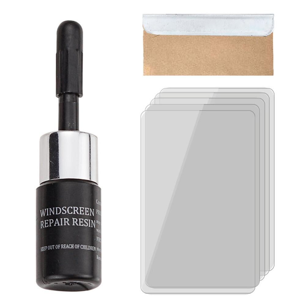 Automotive Glass Nano Repair Fluid Window Broken Glass Nano Repair Tool Set Black Magic Windshield Crack Chip Repair Tool Kit