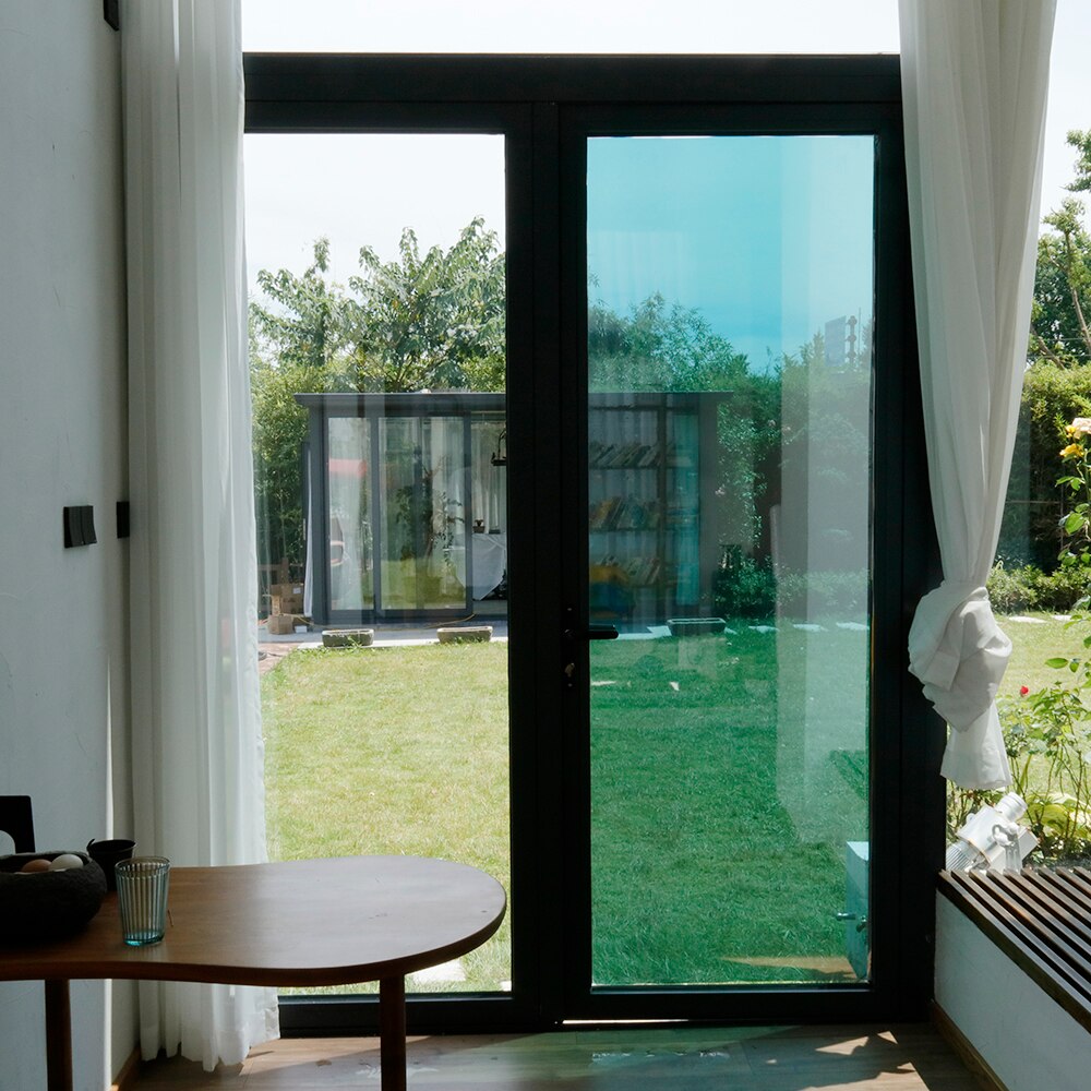 Sunice Silver&Green solar Tint One Way Mirrored Reflective Window Film Privacy decorative glass sticker Self-Adhesive 0.9x2m