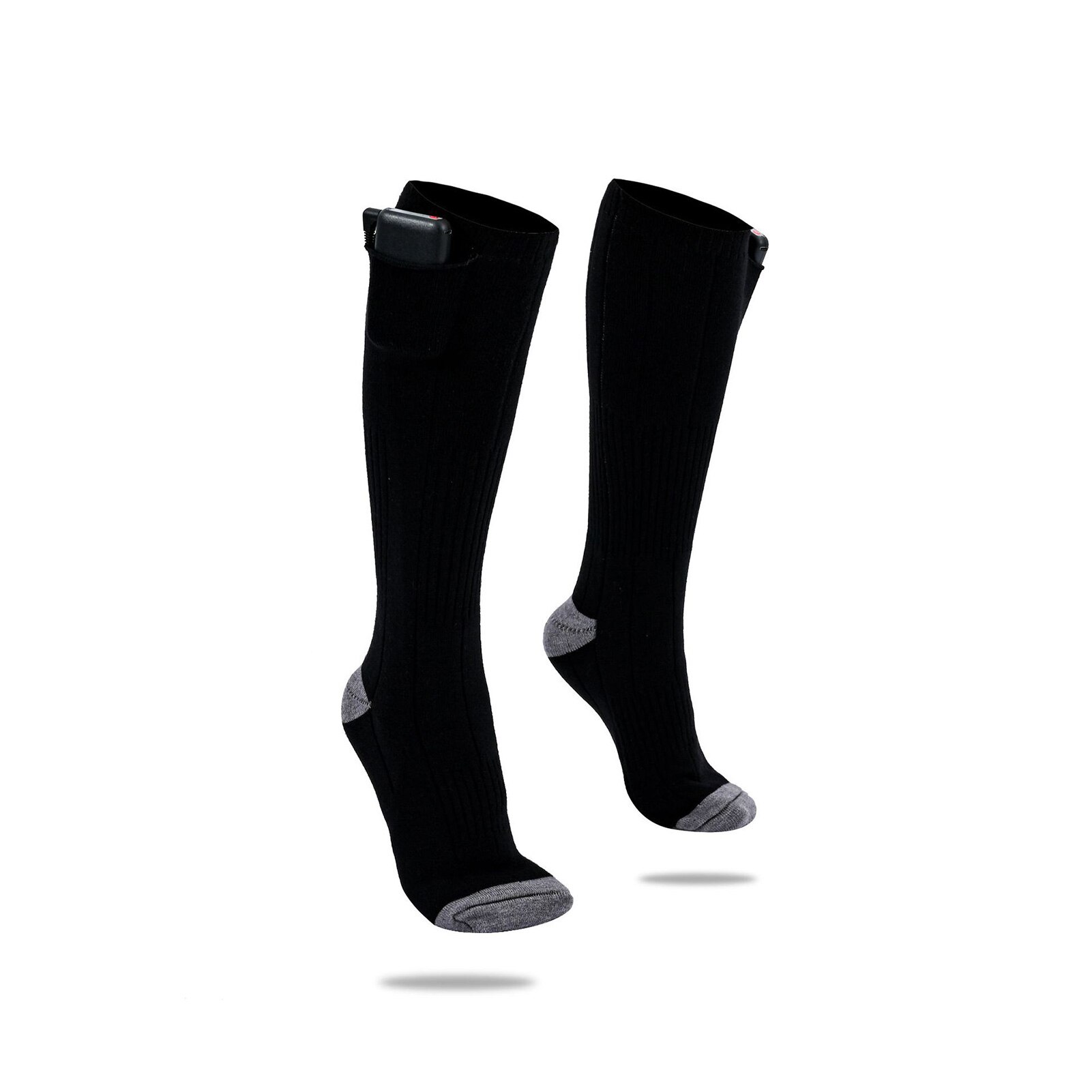 Winter Beheizt Sport socken unisex Radfahren Lange Rohr Elektrische Heizung Socken Verdickt draussen Aktivitäzehn Halten Warme Socken: schwarz