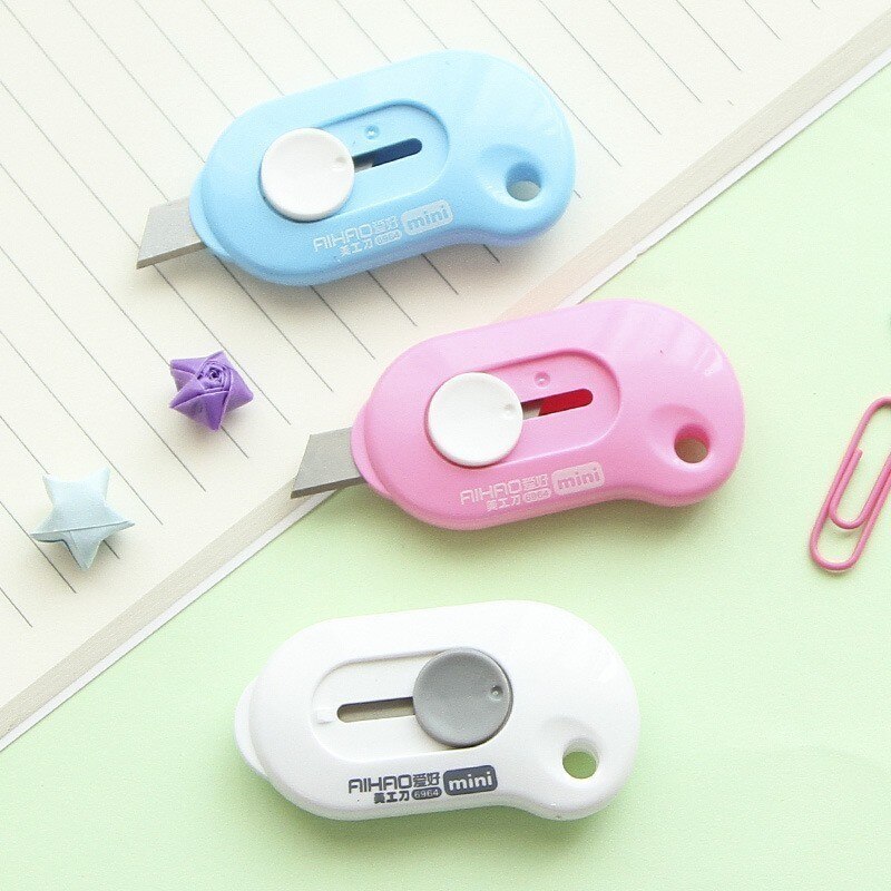 Small Hand Paper Razor Cutter 1PC Lovely Solid Color Mini Portable Utility Knife... – Grandado