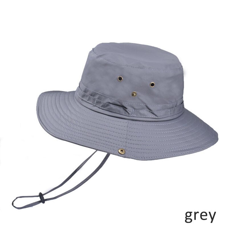 Boné de pesca de verão chapéu de pesca de proteção uv feminino boné de pescador ao ar livre unisex chapéu de balde dobrável chapéu de montanhismo: grey