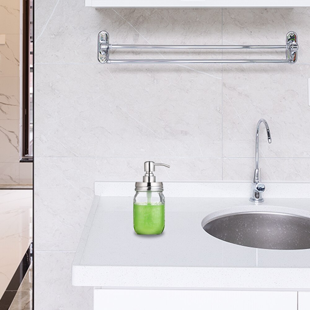 480ml Liquid Soap Dispenser Pump Hand Sanitizer Shower Shampoo Glass Bottle Liquid Soap Container For Kitchen Bathroom