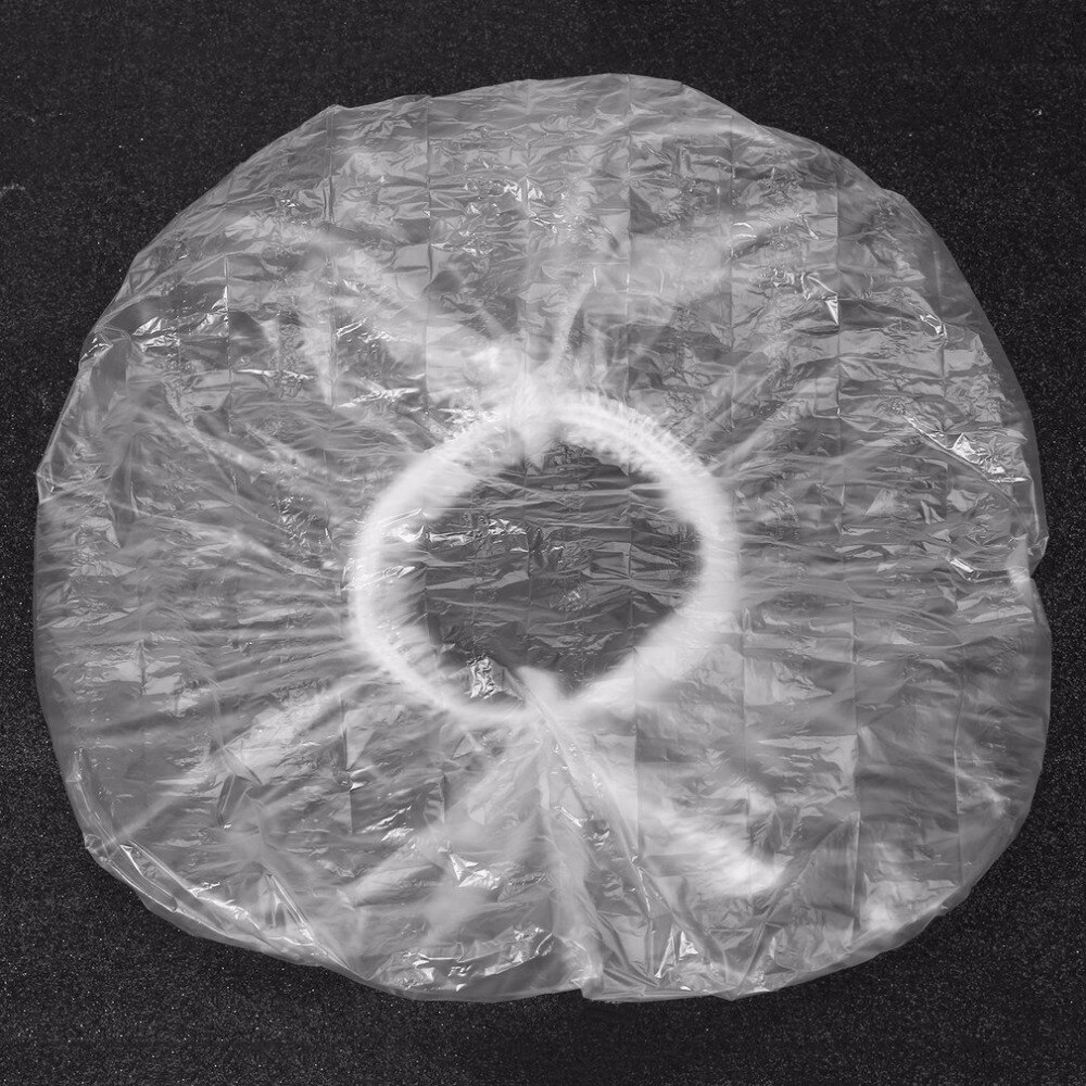 20pcs Hair Salon Disposable Clear Spa Hair Salon Home Shower Bathing Caps Convenient Use Women/Men bathroom shower product