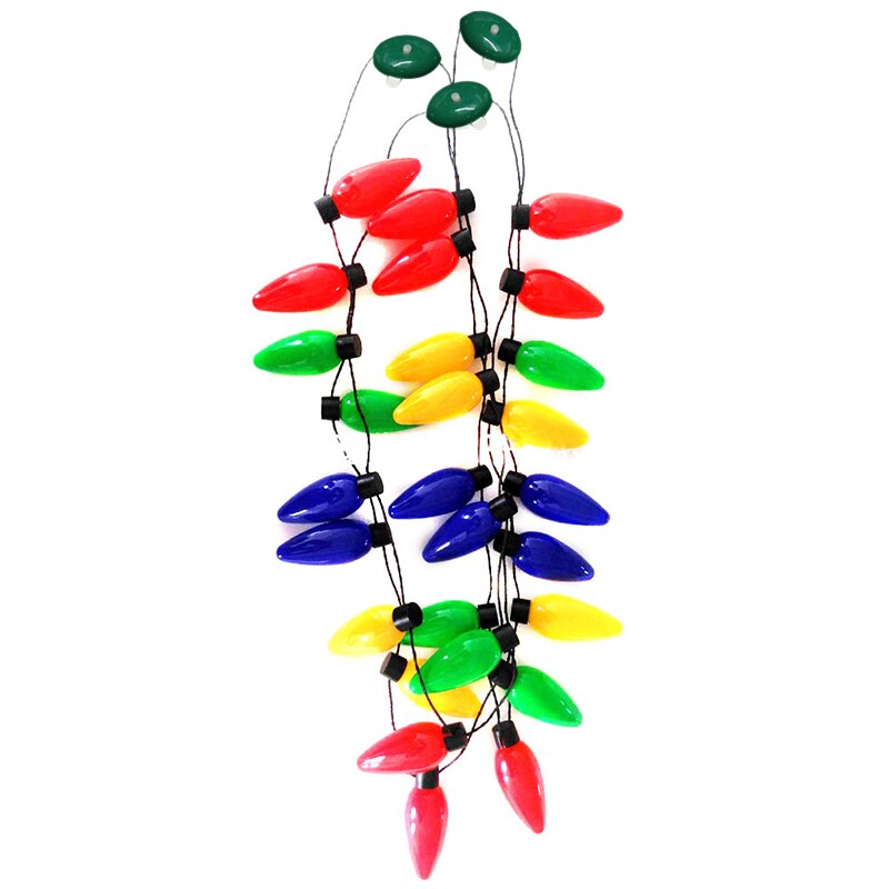 Collier de Festival lampe de poche en plastique | Colliers lumineux d'ampoule de fête de noël pour adultes et enfants 66CY