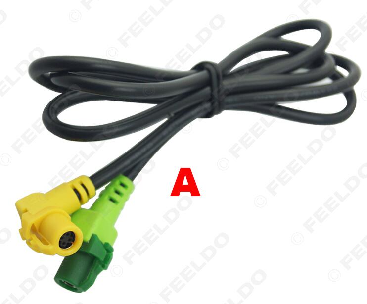 FEELDO coche OEM RCD510 RNS315 Cable USB con interruptor para VW Golf MK5 MK6 VI 5 6 Jetta CC Tiguan Passat B6 reposabrazos Posición # FD1698: Black