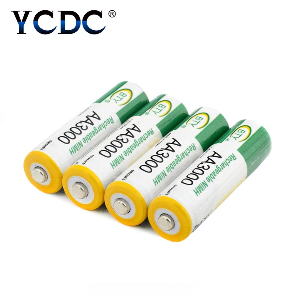 Aa Oplaadbare Batterij Grote Macht Hoge Dichtheid Aa 3000Mah Oplaadbare Batterijen Aa LR6 HR6 Kaa Ni-Mh Cellen