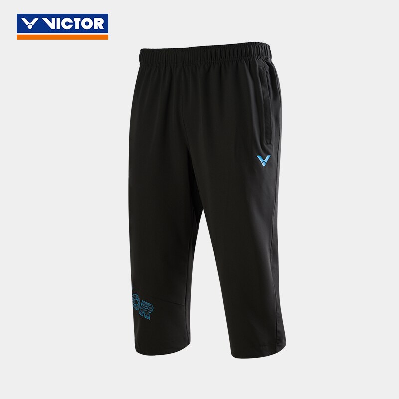 Victor 2020 novo terno badminton tecido sete calças calças esportivas R-00203 mesmo estilo para homem e mulher: L / Black