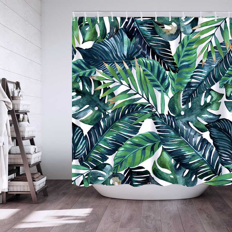 Zeeschildpad Print Waterdicht Douchegordijn Polyester Bad Gordijn Octopus Thuis Badkamer Gordijnen met 12 Haken: 10