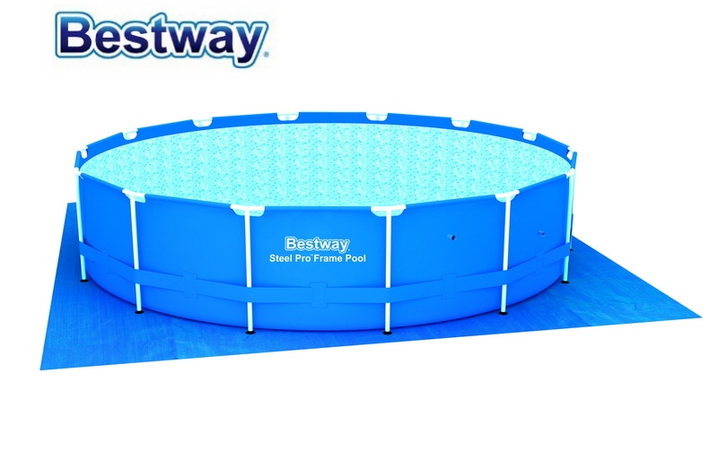 58003 bestway 4.88m*4.88m/16 ' x16 ' jordklud til overjordisk swimmingpool for at beskytte din pool mod skader