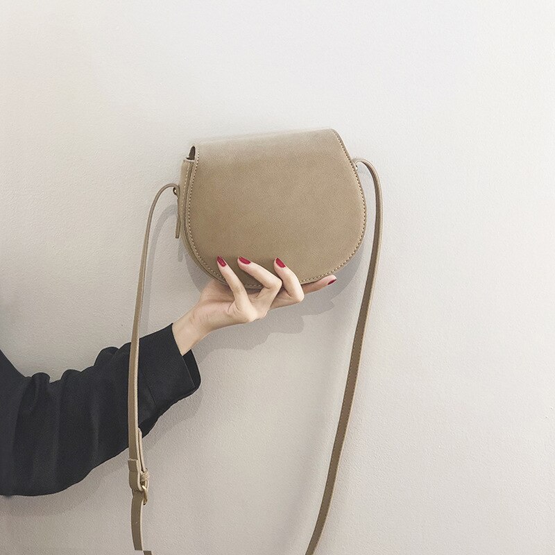 Neue stil frauen umhängetasche modische matt sattel tasche: Kakifarbig