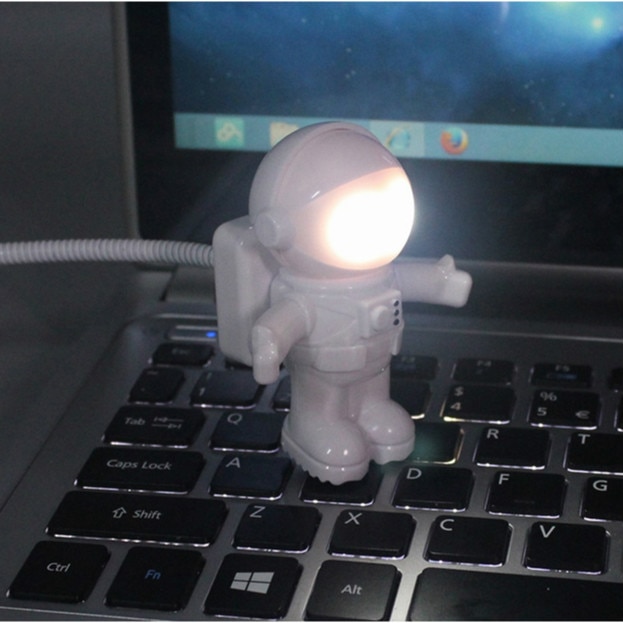 Mini USB Tube Reading Lamp Spaceman Astronaut For Computer Laptop PC Notebook Pure LED Night Light Flexible Adjustable