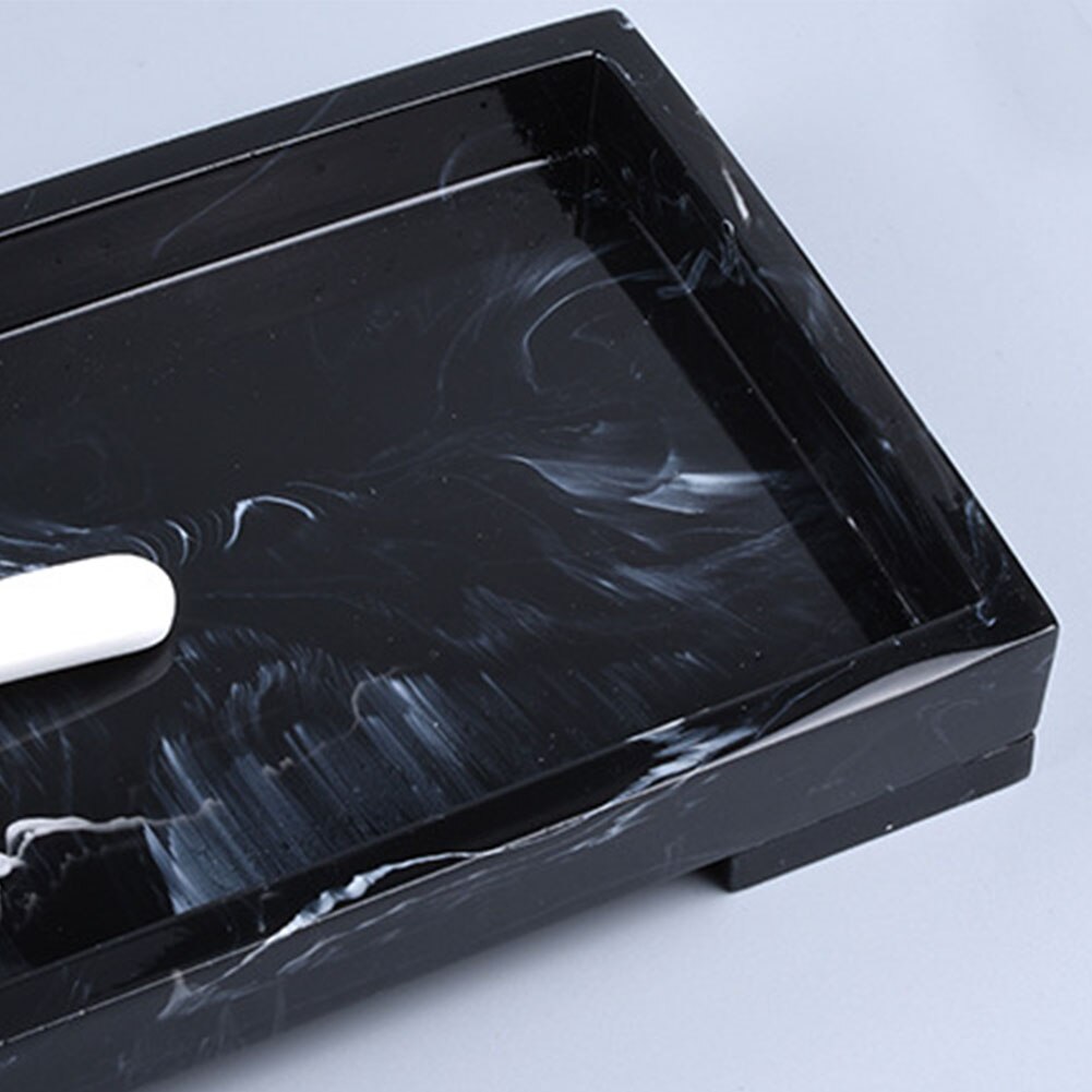 Bandeja de baño de estilo nórdico con de mármol resistente al desgaste para el hogar, jabón de Hotel, Storage Countertop Teethbrush Cup, bandeja de suministros