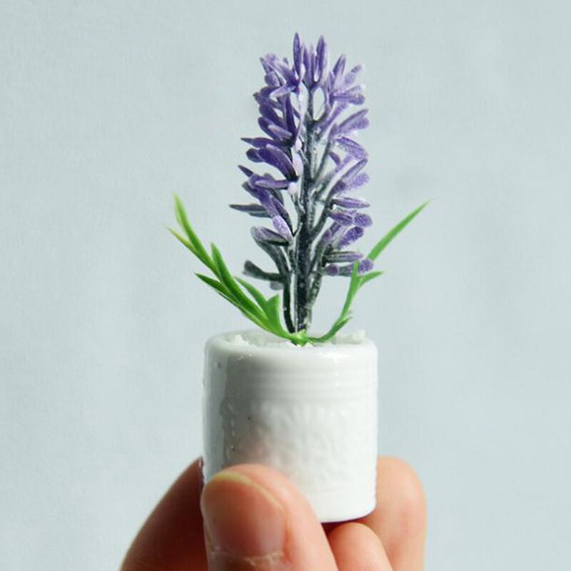 Mini Potplanten Bloemen Pot Poppenhuis Decor Bonsai Model Kids Play Toys 1:12 Poppenhuis Miniatuur Meubels Ornament