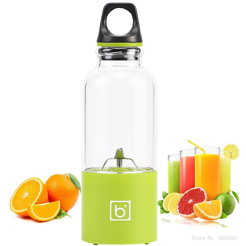 500ml mini bærbar elektrisk frugtjuicer blender usb genopladelig smoothie maker maskine sportsflaske saftkop