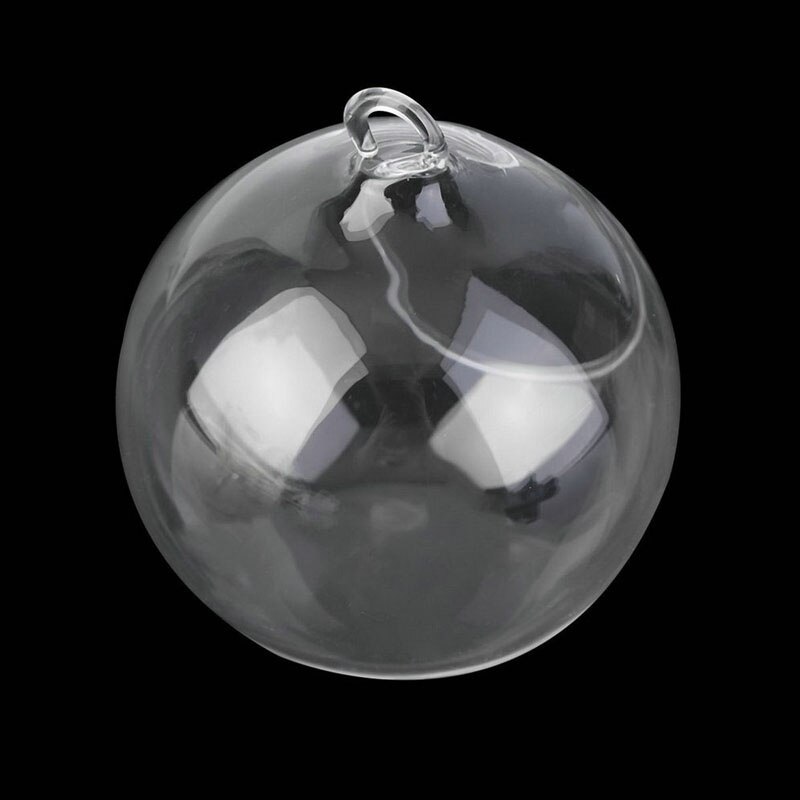 Vase boule de verre suspendu S55, , , Pot de plante de fleur, Terrarium, décor de maison et de bureau