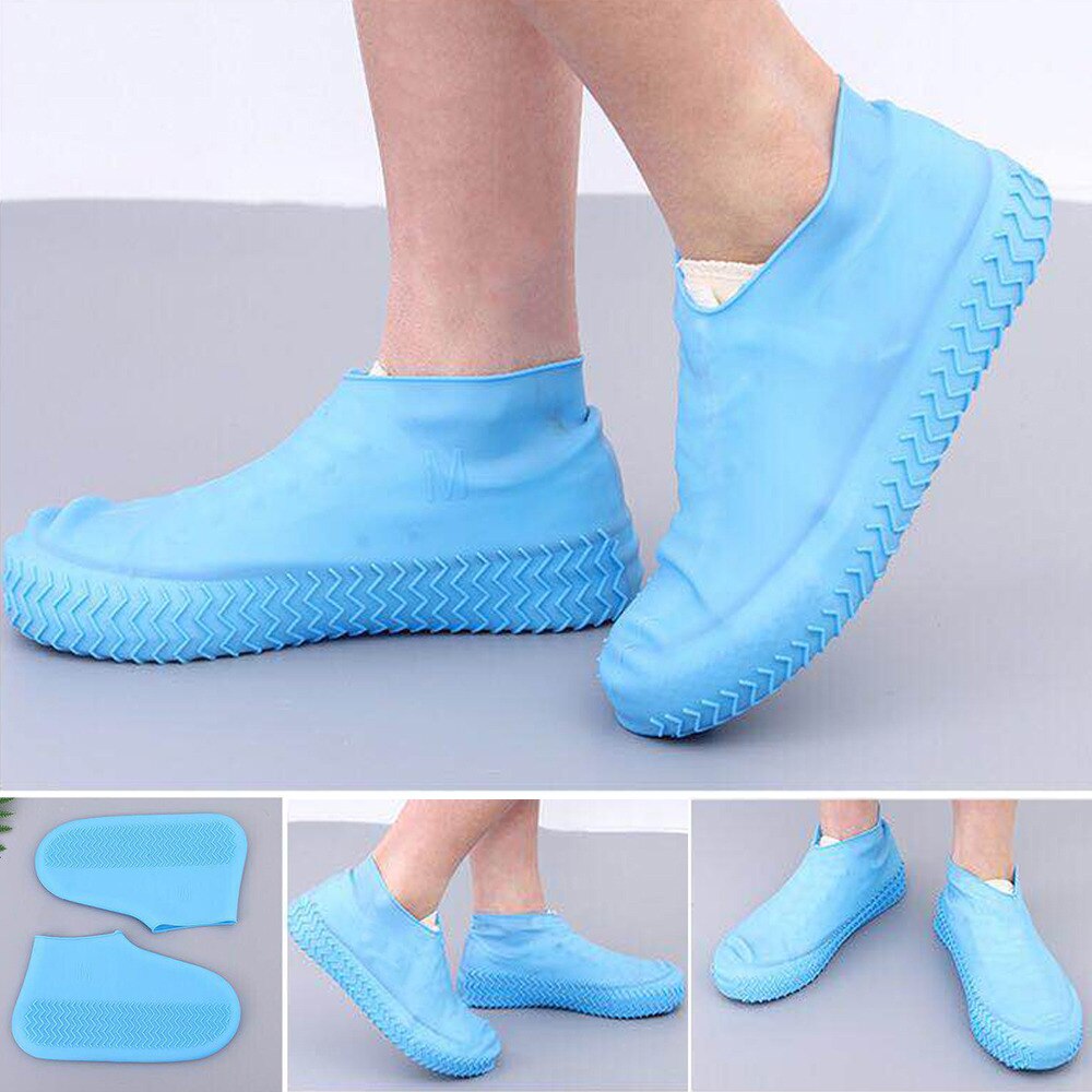 Copriscarpe impermeabili in Silicone copriscarpe antipioggia riutilizzabili protezioni per scarpe Unisex protezioni antiscivolo per stivali da pioggia per la giornata di pioggia