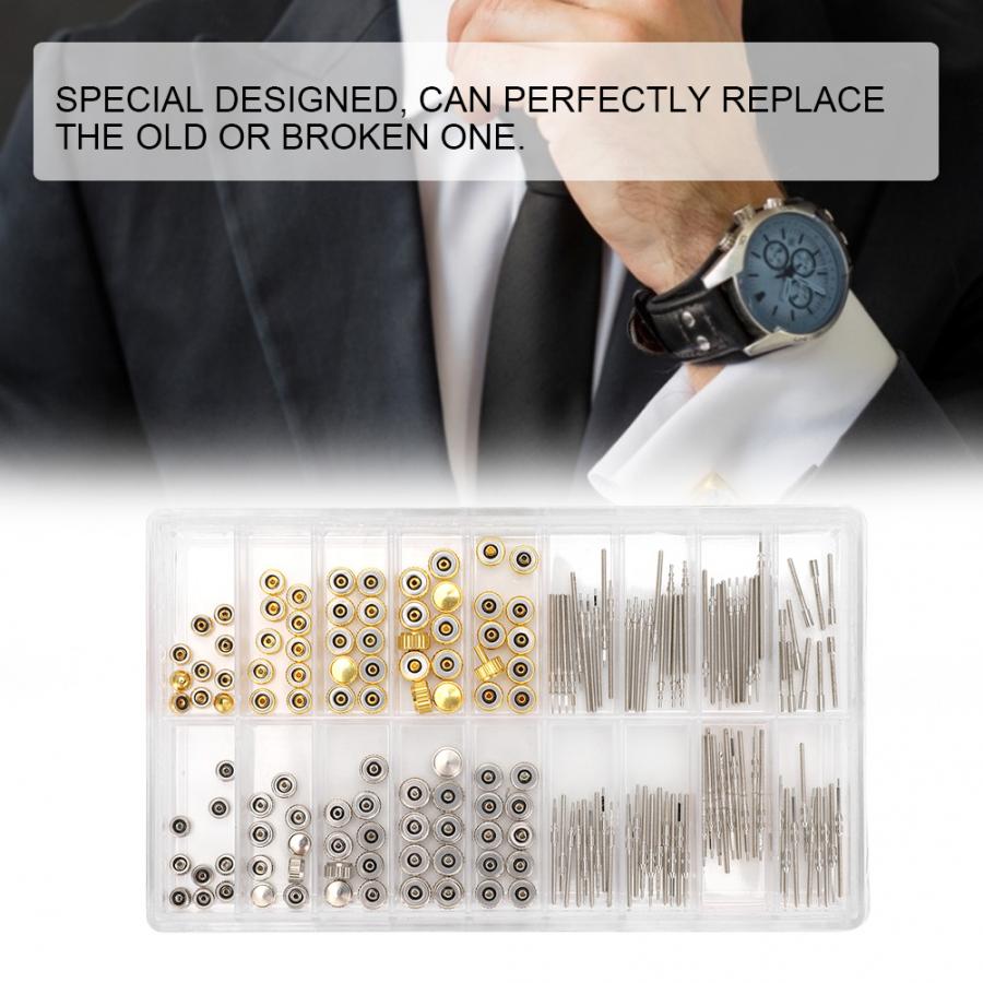 Multisize Horloge Kronkelende Stem Extender Extension Bar + Kronen Vervanging Part Rvs Horloge Reparatie Accessoire Horloge Maker