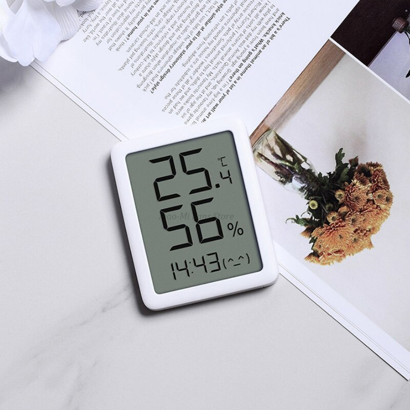 Digital Alarm Clock E-ink Screen LCD Large Digital Display Thermometer Hygrometer Temperature Humidity Sensor Desktop Clock