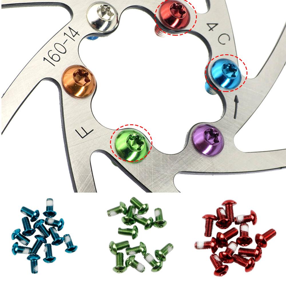 12 stücke Mountainbike MTB Farbe Rabatt Schraube Legierung Stahl Rabatt Bremsbelag T25 Schrauben Rotor Befestigungs Schrauben Fahrrad reparatur zubehör
