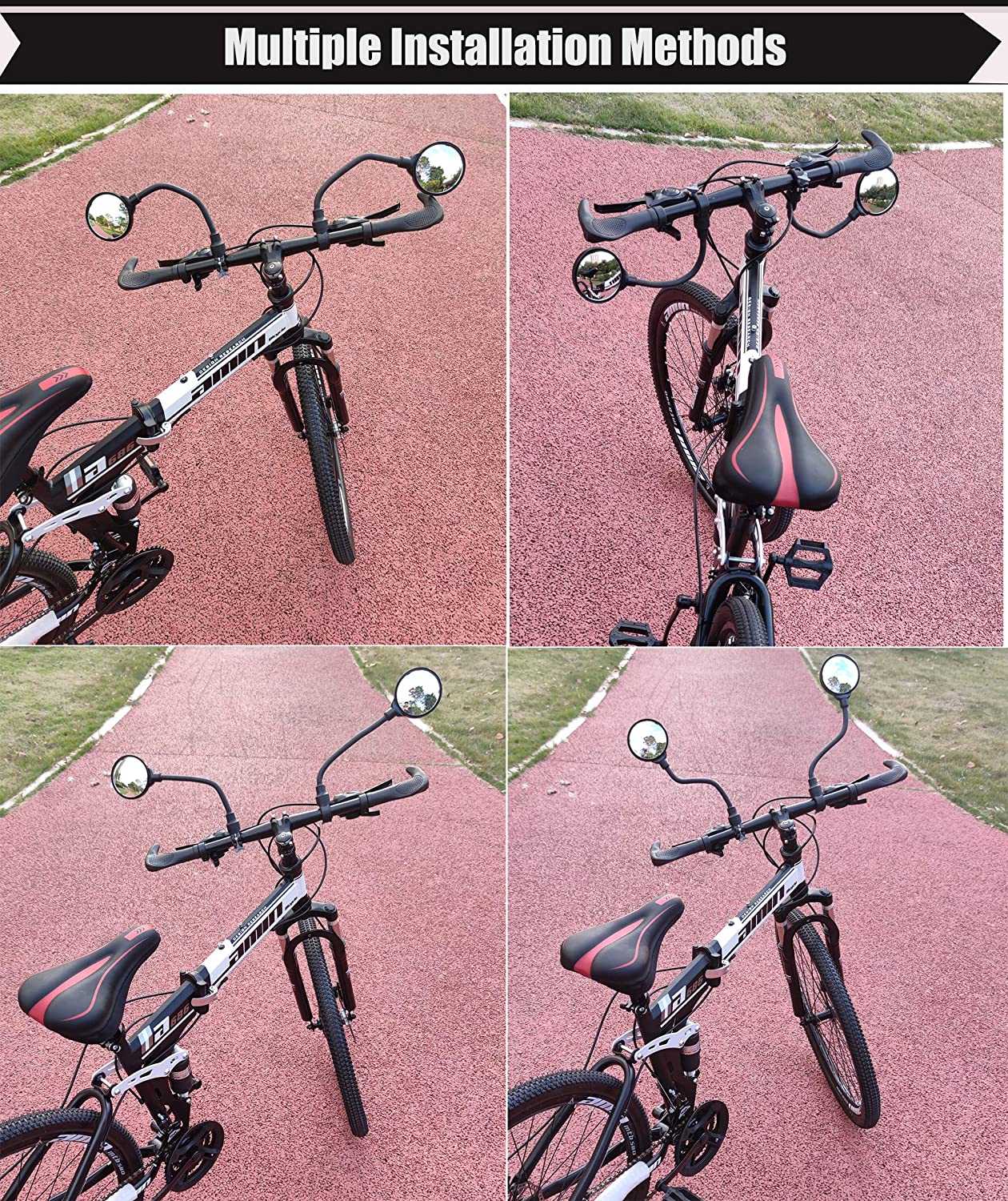 CYCEARTH rower lustro, 2 szt. Rowerowa jazda na rowerze regulowana kierownica lusterka wsteczne robić roweru szosowego i górskiego motocykl elektryczny