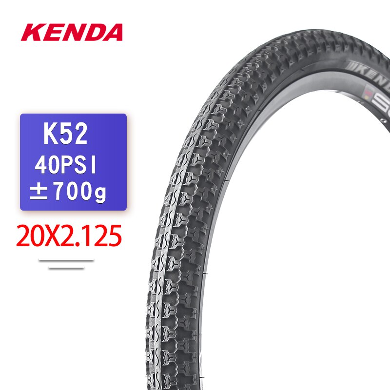 Kenda Fietsband 20 Inch 20*1.25/1.35/1.5/1.75/1.95/2.0/2.125 staaldraad 20*1 1 / 8 Klein Wiel Vouwfiets Band: K52 20X2.125