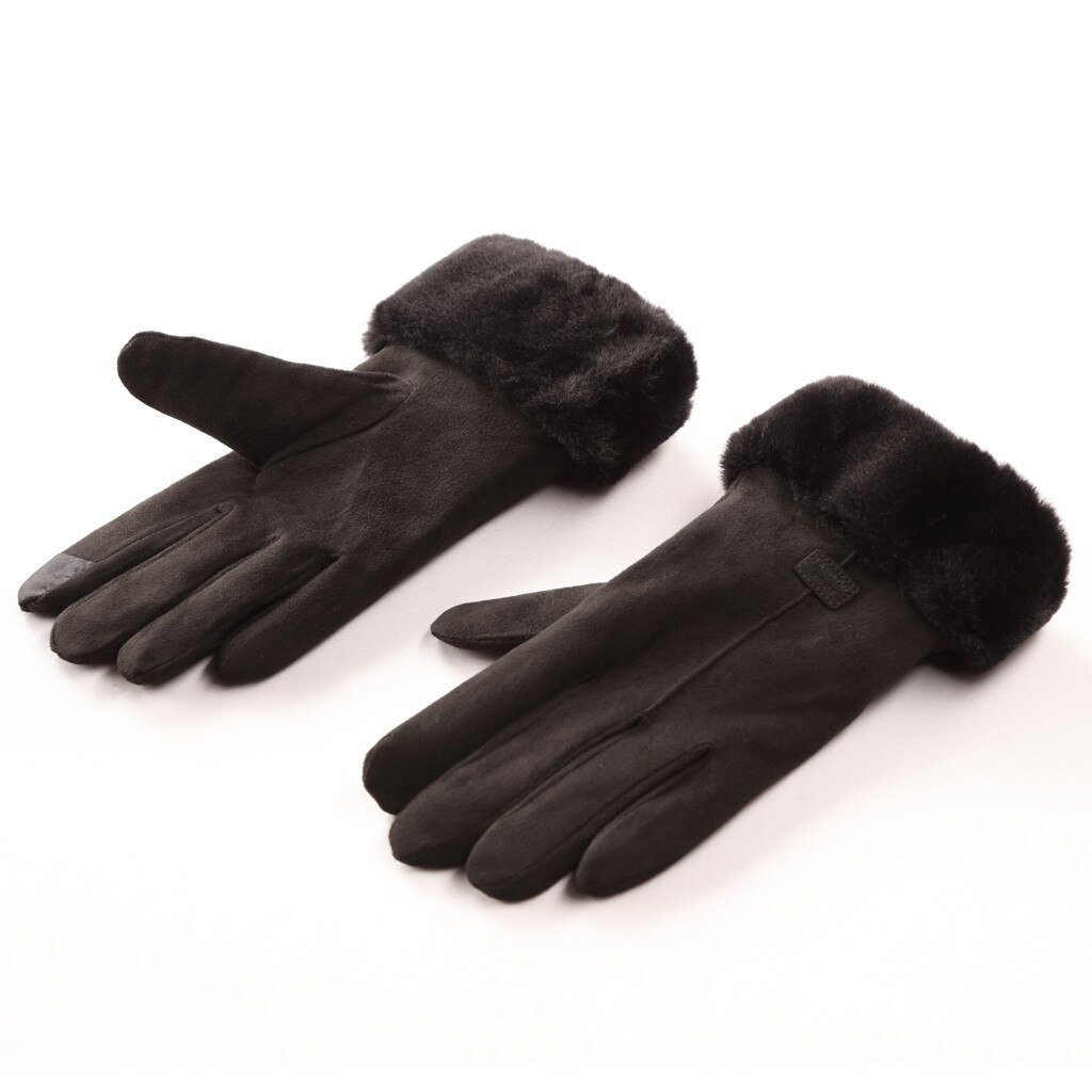 Kvinder vinterhandsker damer piger udendørs varme fuldfingerforet kørehandske #35
