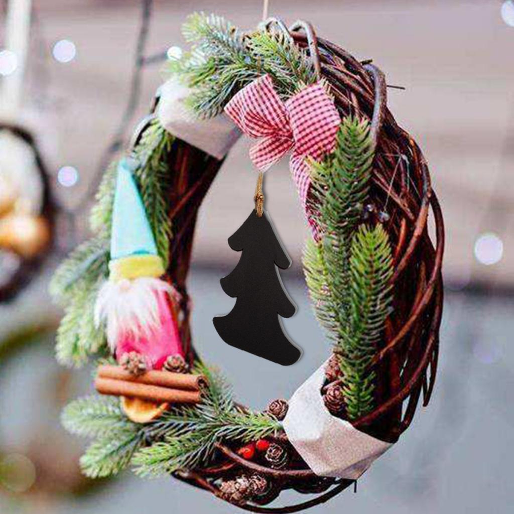 Pack 10 Retro Hanging Christmas Tree Chalkboard Home Decoration